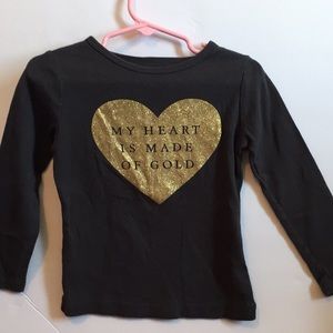 Carter’s gray my heart is made of gold long sleeve